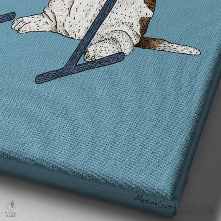 تابلو مدرن آوازهای غمگین اثر مارتینا اسکات - نمای نزدیک بافت بوم