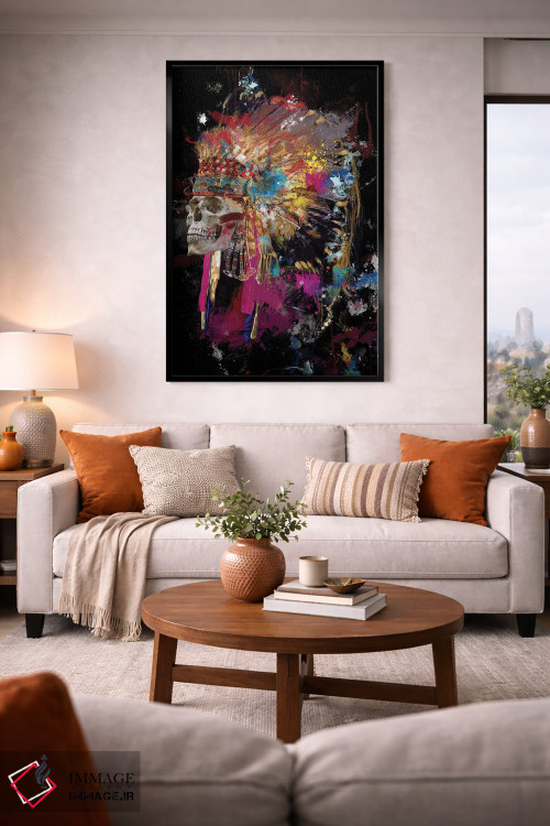 تابلو مدرن جمجمه III اثر مارسیا آلک - D1B