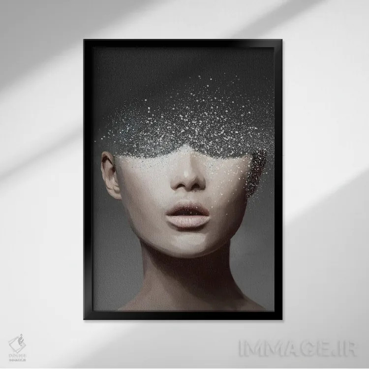 تابلو مدرن انتزاعی XV اثر مارسیا آلک - نمای قابدار مشکی