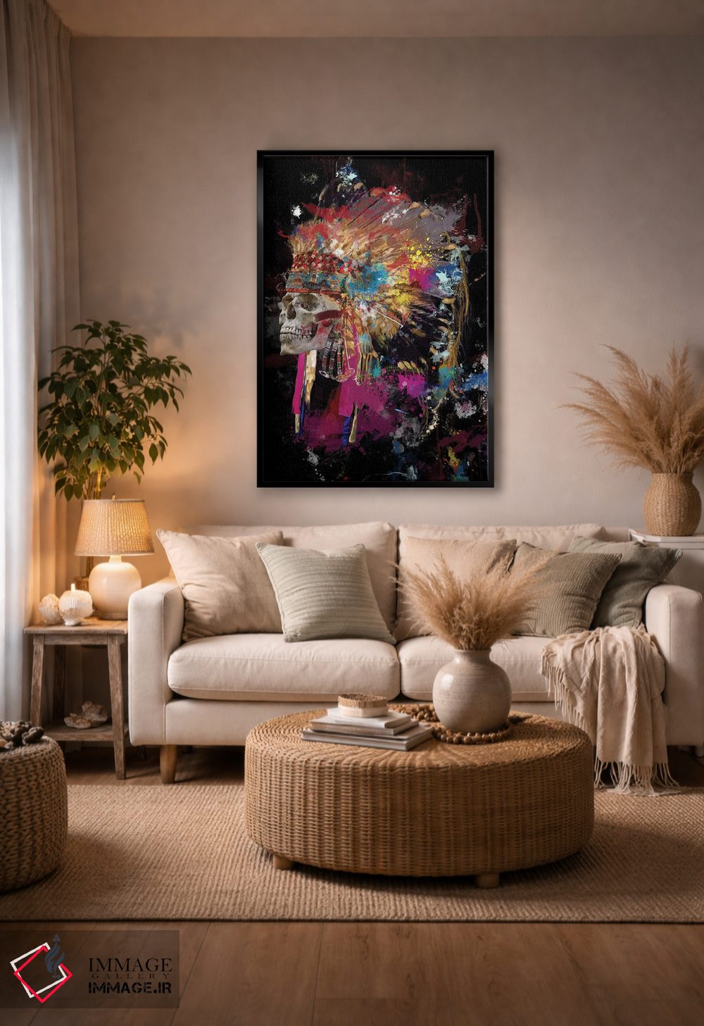 تابلو مدرن جمجمه III اثر مارسیا آلک - D4B