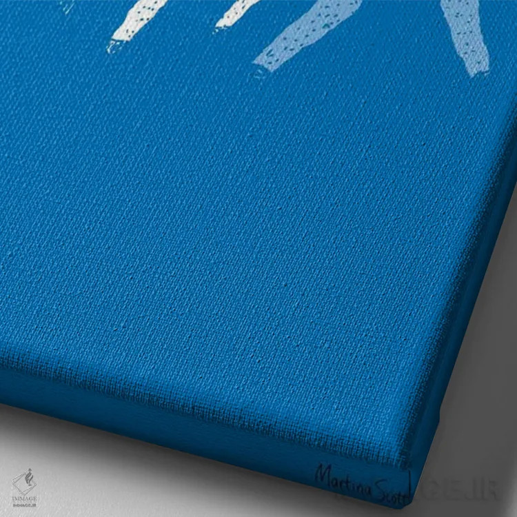 تابلو مدرن بره های جهنده اثر مارتینا اسکات - نمای نزدیک بافت بوم