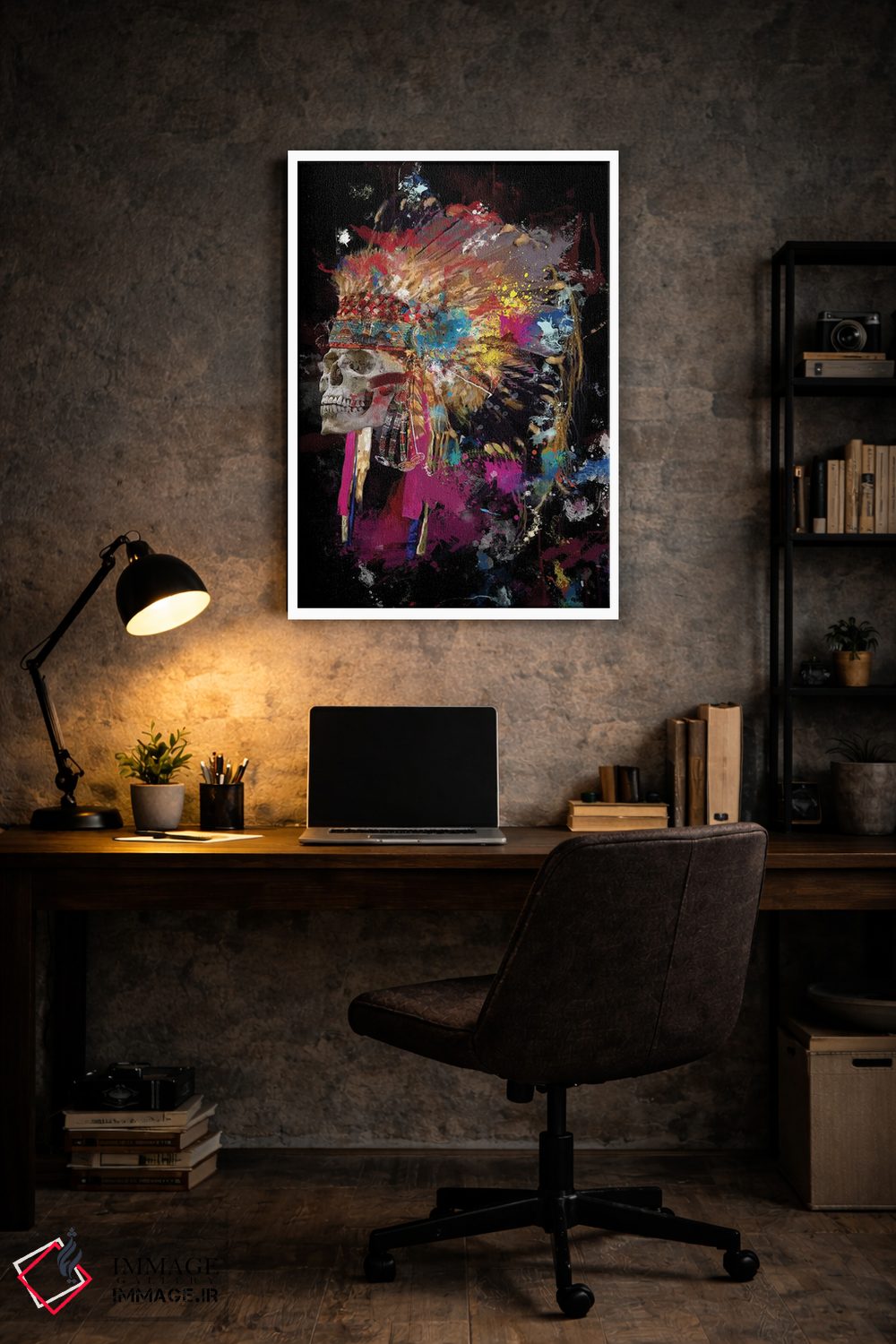 تابلو مدرن جمجمه III اثر مارسیا آلک - D6W