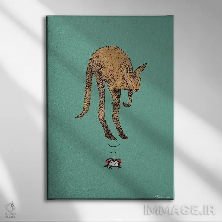 تابلو مدرن کوبیدن زنگ هشدار اثر مارتینا اسکات - نمای روبهرو روی دیوار