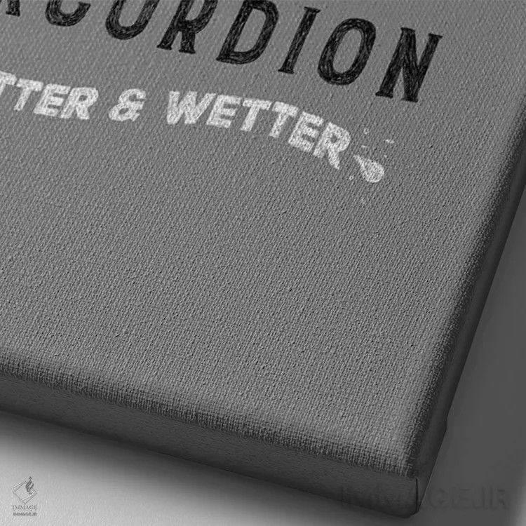 تابلو مدرن آرکوردیون اثر مارتینا اسکات - نمای نزدیک بافت بوم