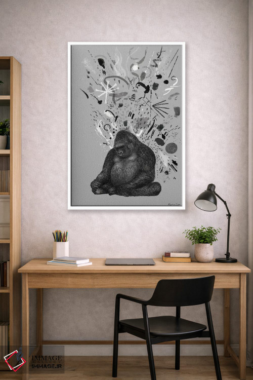 تابلو مدرن گوریل بداخلاق اثر مارتینا اسکات - D1W