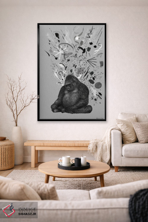 تابلو مدرن گوریل بداخلاق اثر مارتینا اسکات - D2B
