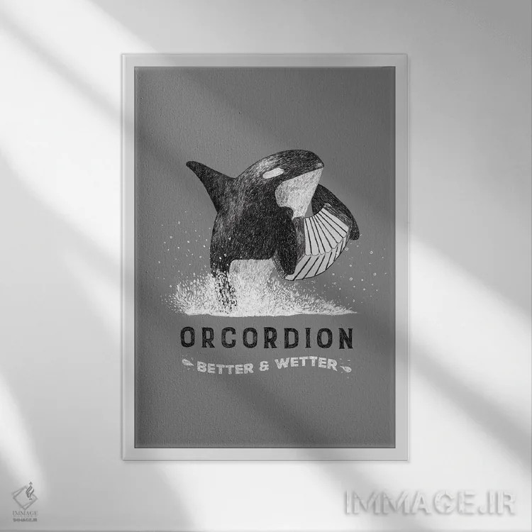 تابلو مدرن آرکوردیون اثر مارتینا اسکات - نمای قابدار سفید