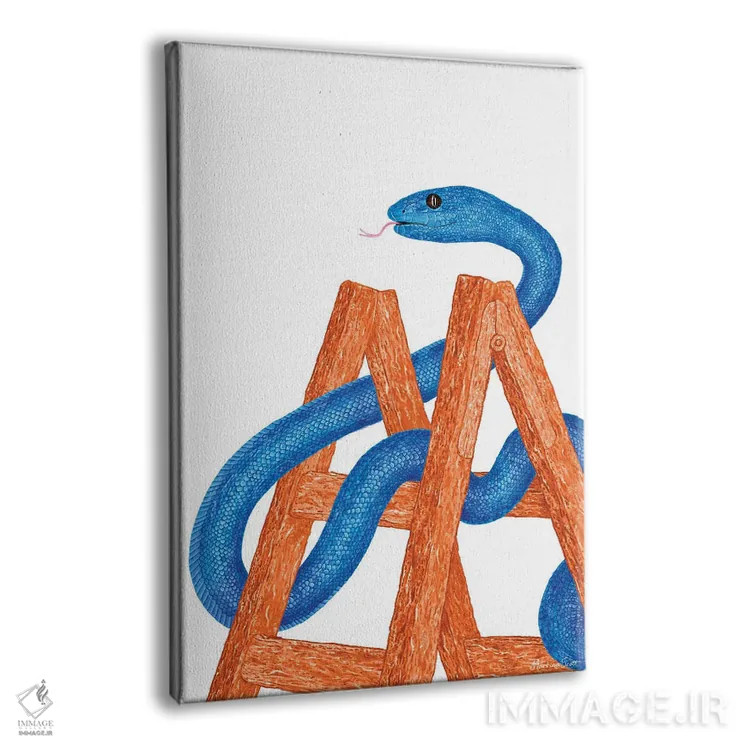 تابلو مدرن مار و پله اثر مارتینا اسکات - نمای پرسپکتیو محصول