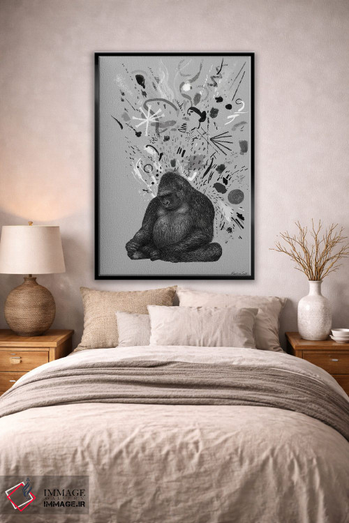 تابلو مدرن گوریل بداخلاق اثر مارتینا اسکات - D4B