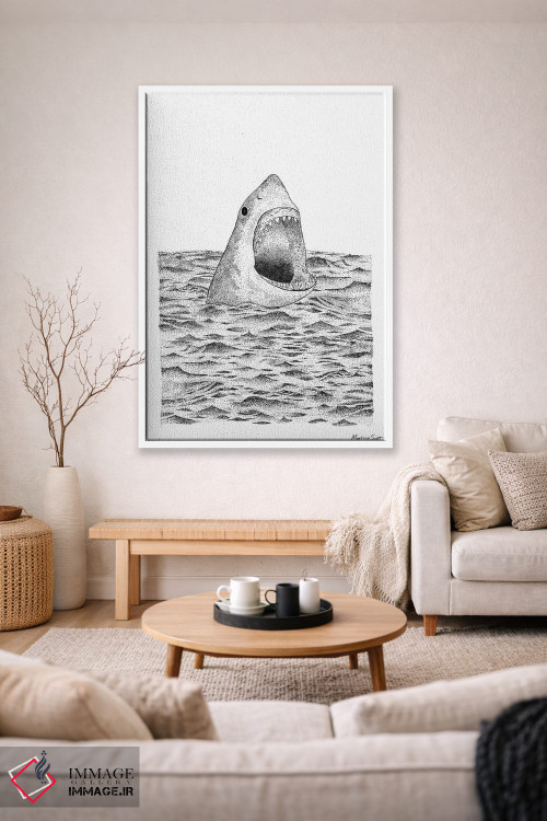 تابلو مدرن کوسه اثر مارتینا اسکات - D1W