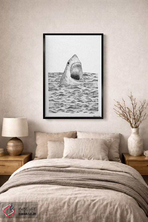 تابلو مدرن کوسه اثر مارتینا اسکات - D2B