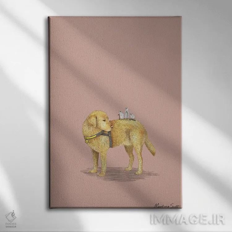 تابلو مدرن سه موش کور اثر مارتینا اسکات - نمای روبهرو روی دیوار