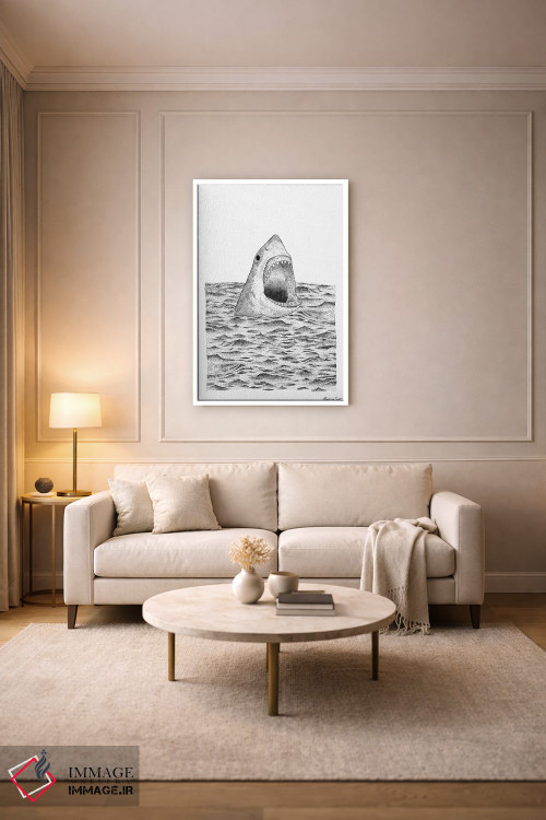 تابلو مدرن کوسه اثر مارتینا اسکات - D5W