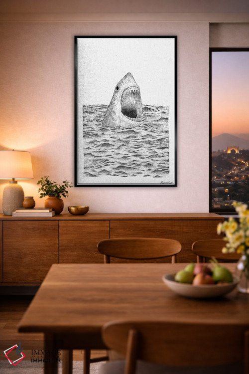 تابلو مدرن کوسه اثر مارتینا اسکات - D4B