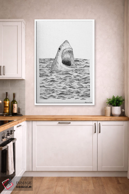 تابلو مدرن کوسه اثر مارتینا اسکات - D6W