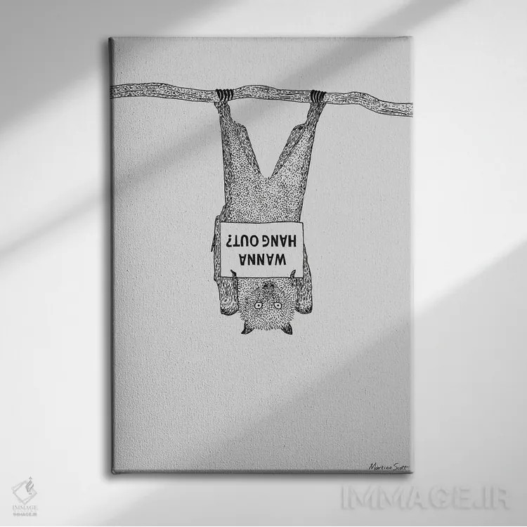 تابلو مدرن دوست داری وقت بگذرونیم؟ اثر مارتینا اسکات - نمای روبهرو روی دیوار