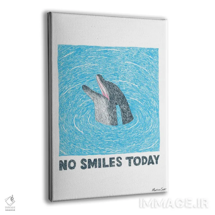 تابلو مدرن امروز خبری از لبخند نیست اثر مارتینا اسکات - نمای پرسپکتیو محصول