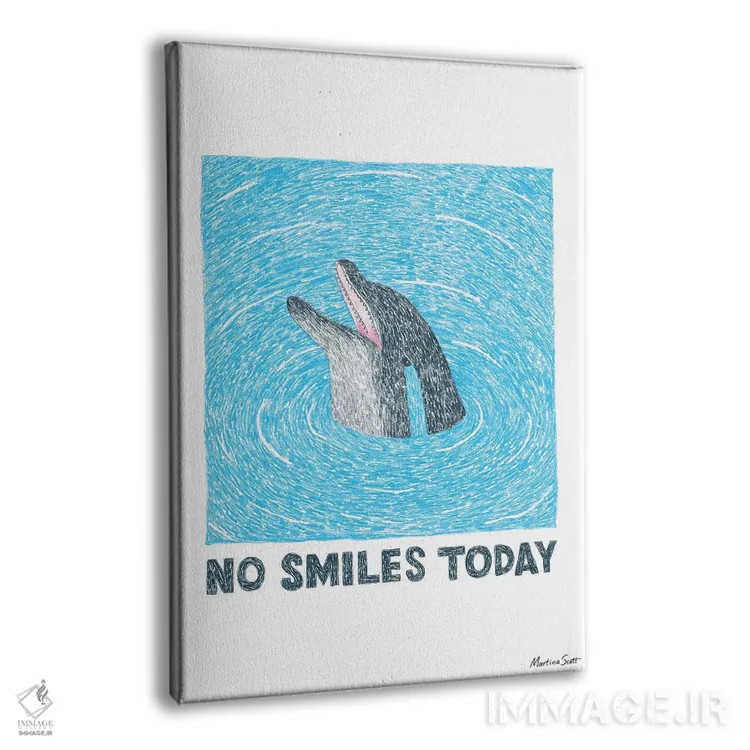 تابلو مدرن امروز خبری از لبخند نیست اثر مارتینا اسکات - نمای پرسپکتیو محصول
