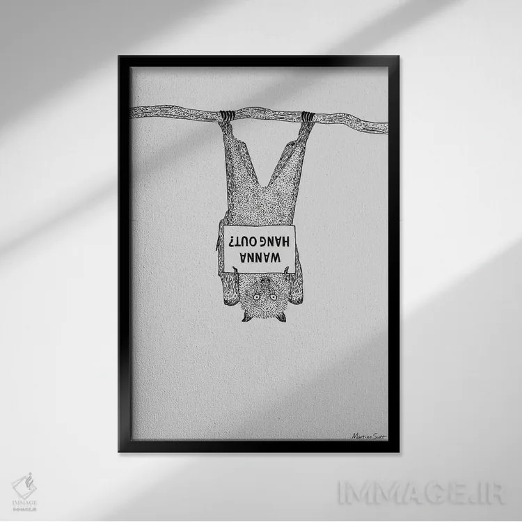 تابلو مدرن دوست داری وقت بگذرونیم؟ اثر مارتینا اسکات - نمای قابدار مشکی