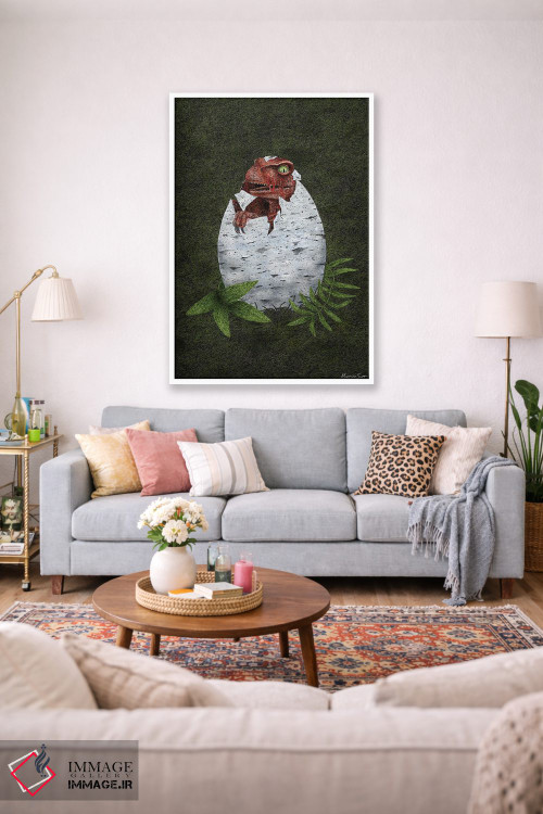 تابلو مدرن رپتور کوچک اثر مارتینا اسکات - D1W