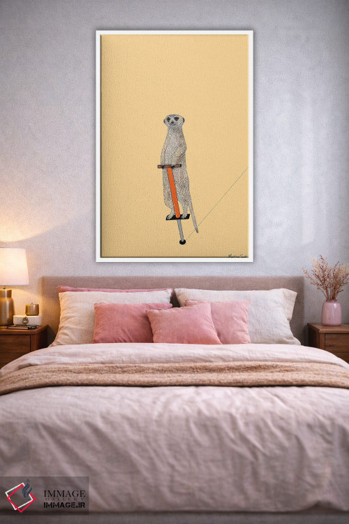 تابلو مدرن میرکات روی چوب فنردار اثر مارتینا اسکات - D1W