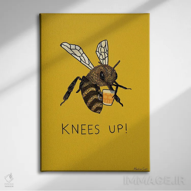 تابلو مدرن جشن زنبورها اثر مارتینا اسکات - نمای روبهرو روی دیوار