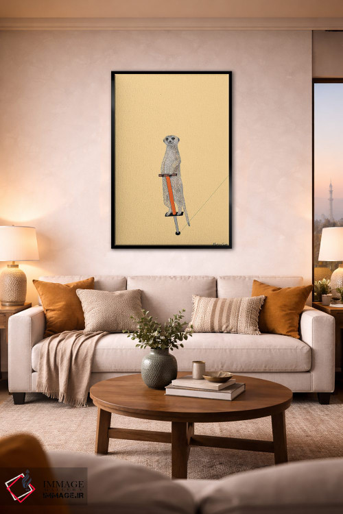 تابلو مدرن میرکات روی چوب فنردار اثر مارتینا اسکات - D3B