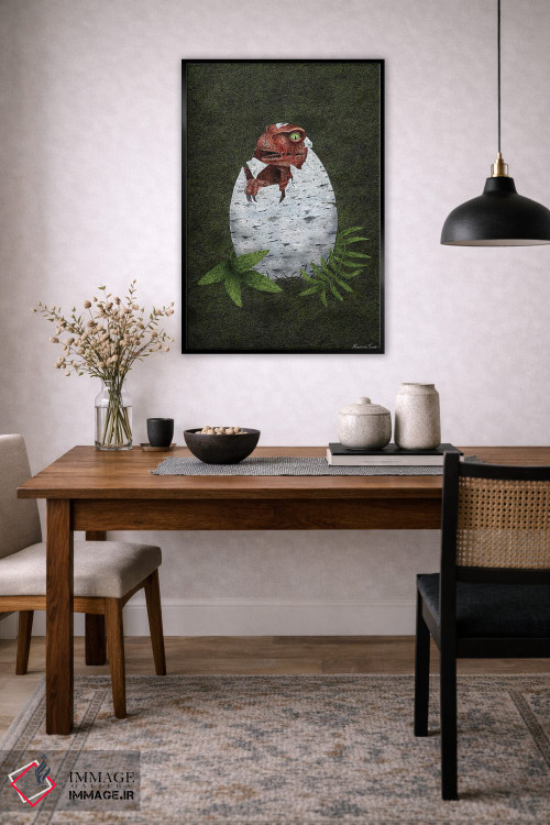 تابلو مدرن رپتور کوچک اثر مارتینا اسکات - D4B