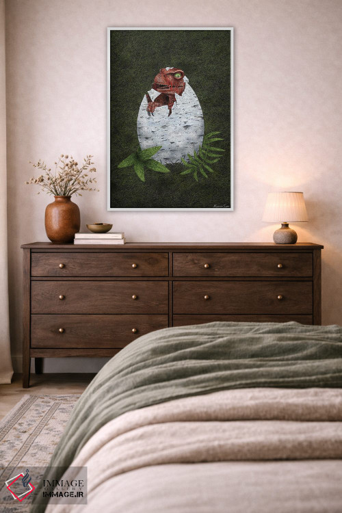 تابلو مدرن رپتور کوچک اثر مارتینا اسکات - D3W