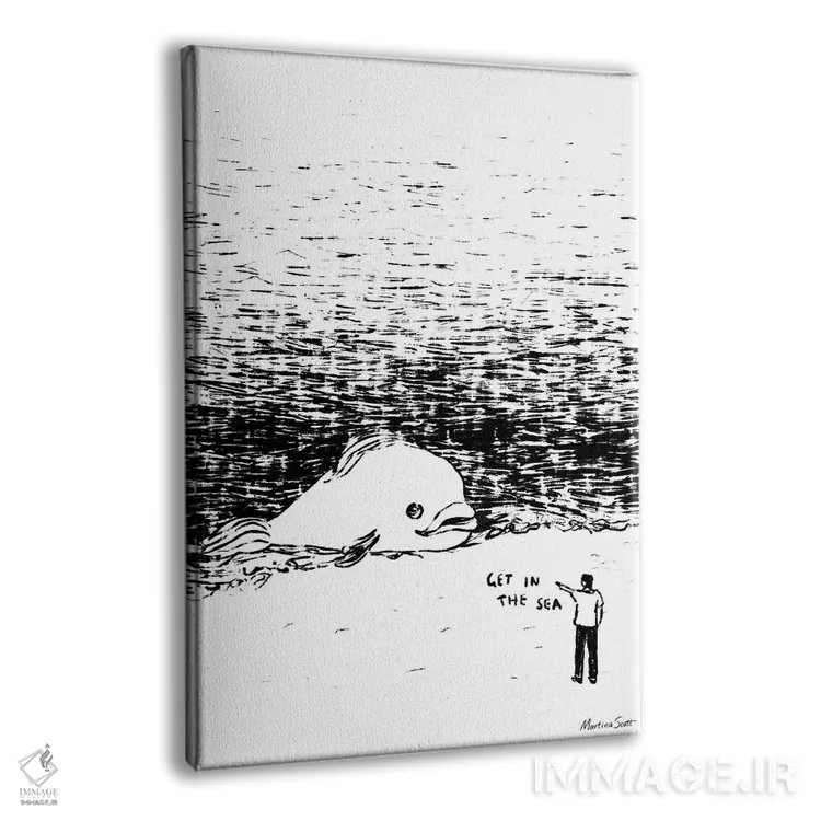 تابلو مینیمال برو تو دریا اثر مارتینا اسکات - نمای پرسپکتیو محصول