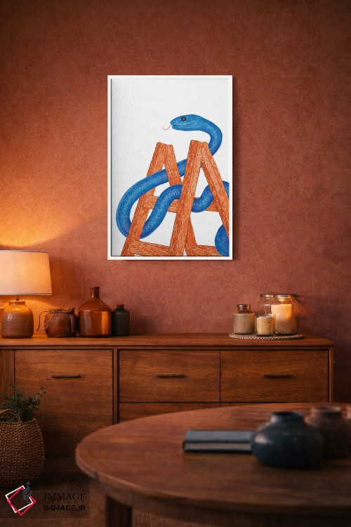 تابلو مدرن مار و پله اثر مارتینا اسکات - D3W