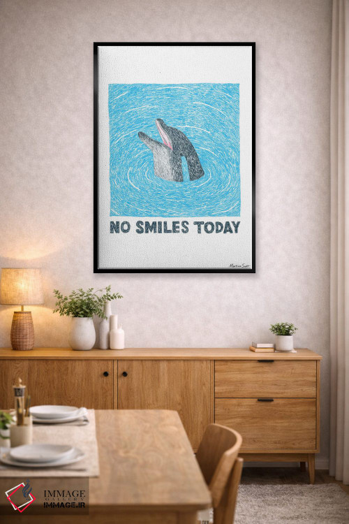 تابلو مدرن امروز خبری از لبخند نیست اثر مارتینا اسکات - D5B