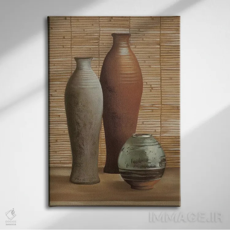 تابلو دکوراتیو ترکیب در فضای داخلی ۲ اثر آندره مازو - نمای روبهرو روی دیوار