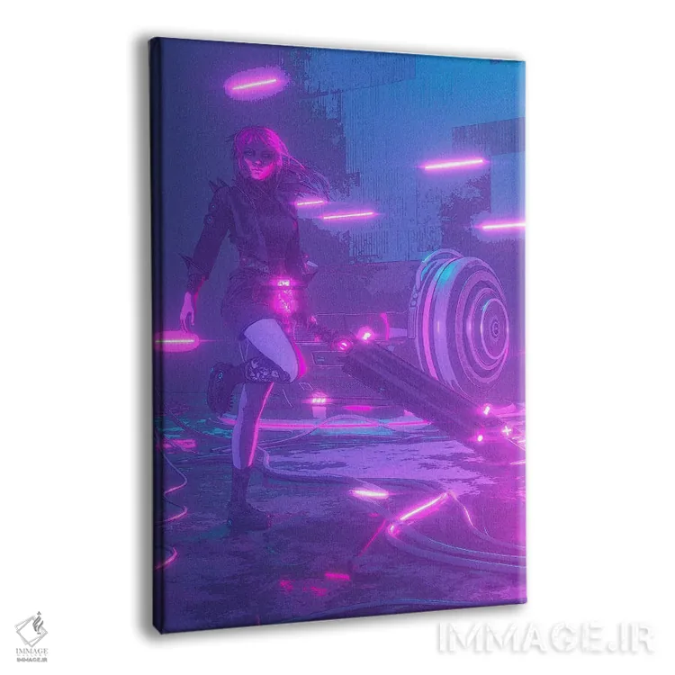 تابلو دکوراتیو شمشیر کهربا اثر ماریشا بکر - نمای پرسپکتیو محصول