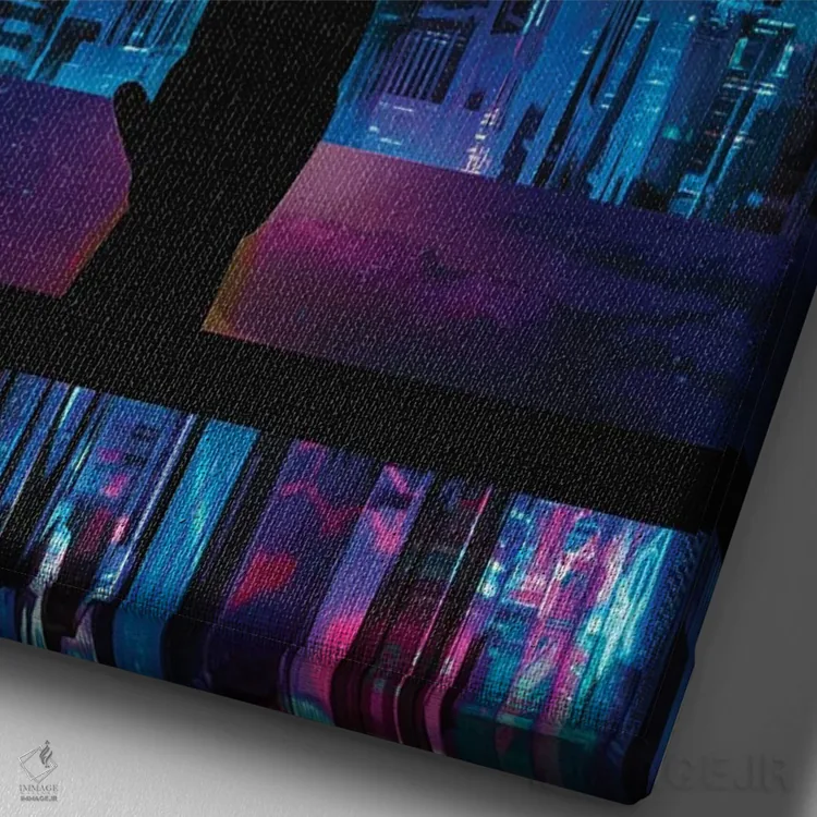 تابلو دکوراتیو آغازی نو اثر ماریشا بکر - نمای نزدیک بافت بوم