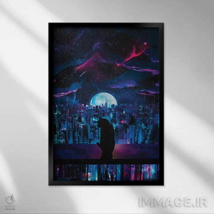 تابلو دکوراتیو آغازی نو اثر ماریشا بکر - نمای قابدار مشکی