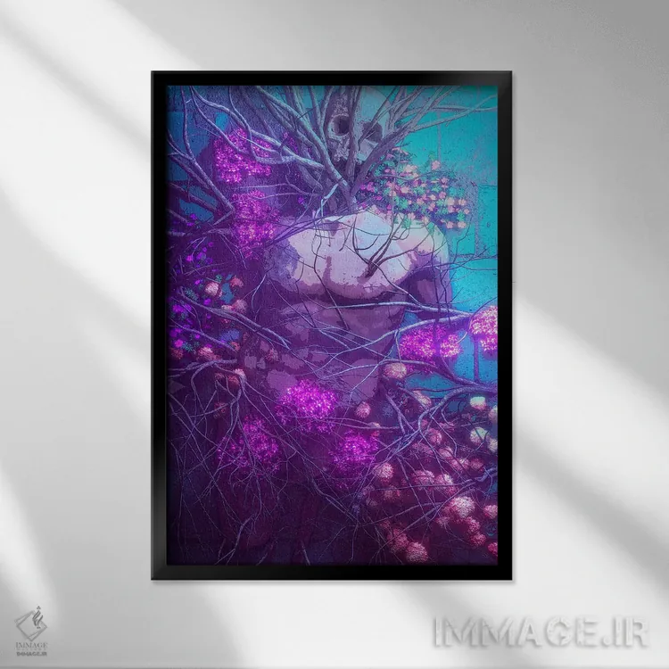 تابلو دکوراتیو انتقام اثر ماریشا بکر - نمای قابدار مشکی