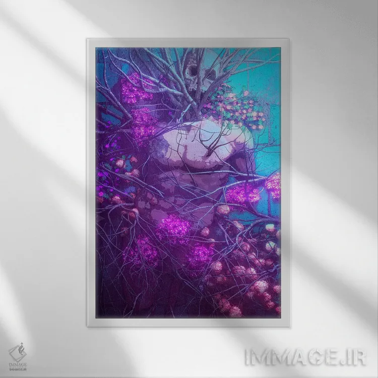 تابلو دکوراتیو انتقام اثر ماریشا بکر - نمای قابدار سفید