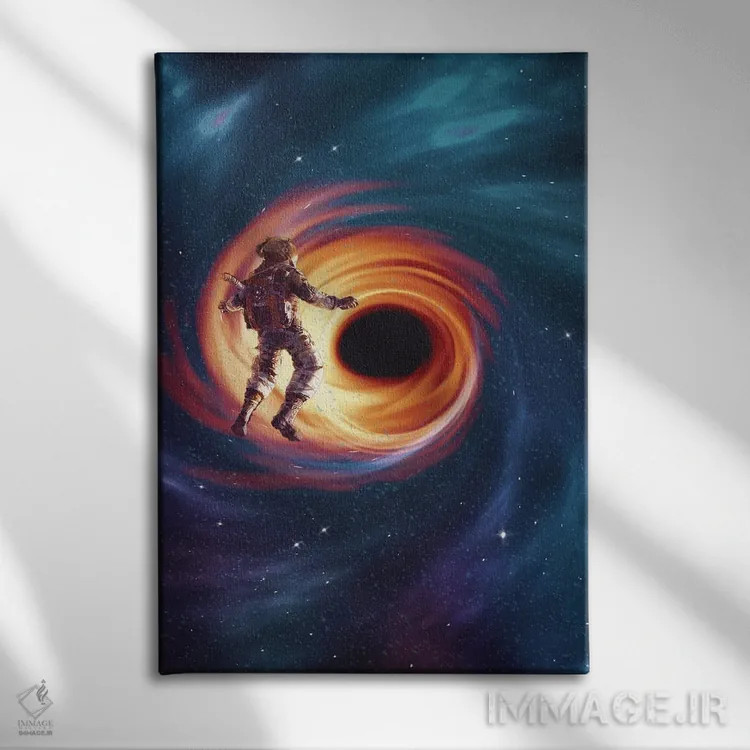 تابلو دکوراتیو سیاه چاله اثر ماریشا بکر - نمای روبهرو روی دیوار