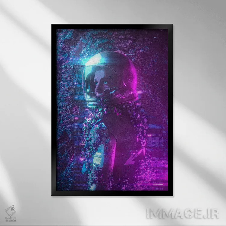 تابلو دکوراتیو رشد اثر ماریشا بکر - نمای قابدار مشکی