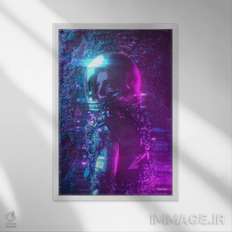 تابلو دکوراتیو رشد اثر ماریشا بکر - نمای قابدار سفید