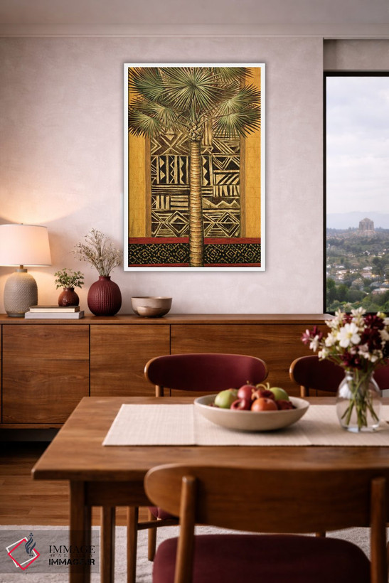 تابلو دکوراتیو غروب آفریقایی ۱ اثر آندره مازو - D3W