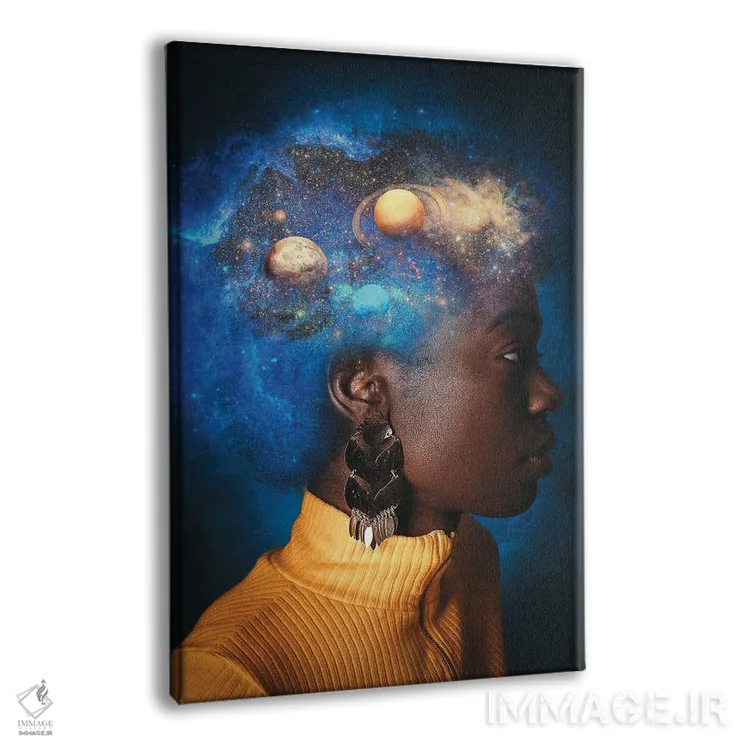 تابلو دکوراتیو جهان آفریقایی اثر ماریشا بکر - نمای پرسپکتیو محصول