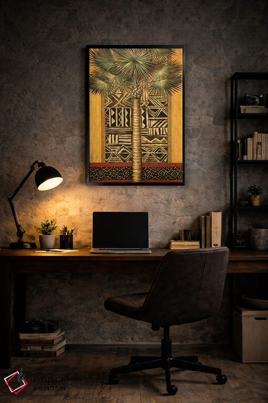 تابلو دکوراتیو غروب آفریقایی ۱ اثر آندره مازو - D6B