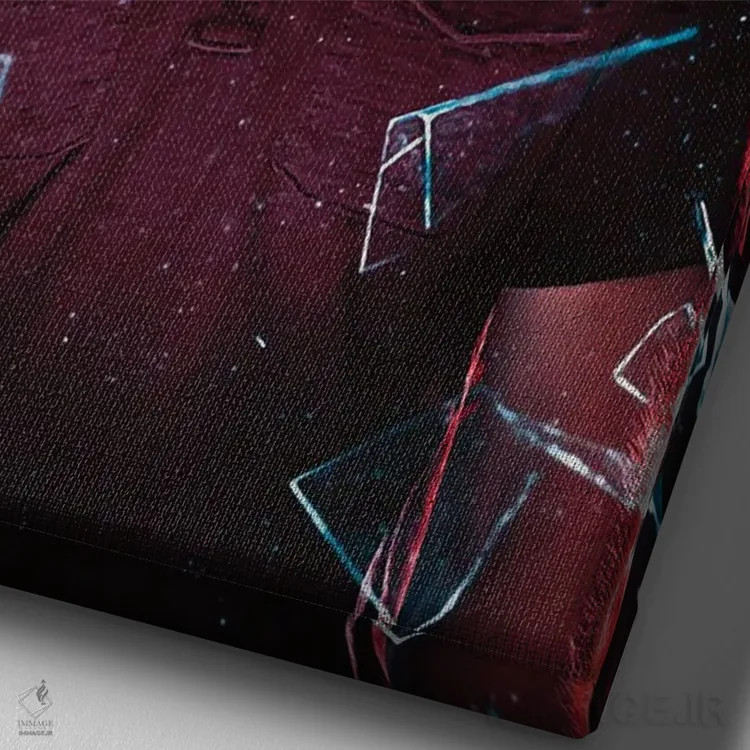 تابلو دکوراتیو دکستر اثر ماریشا بکر - نمای نزدیک بافت بوم