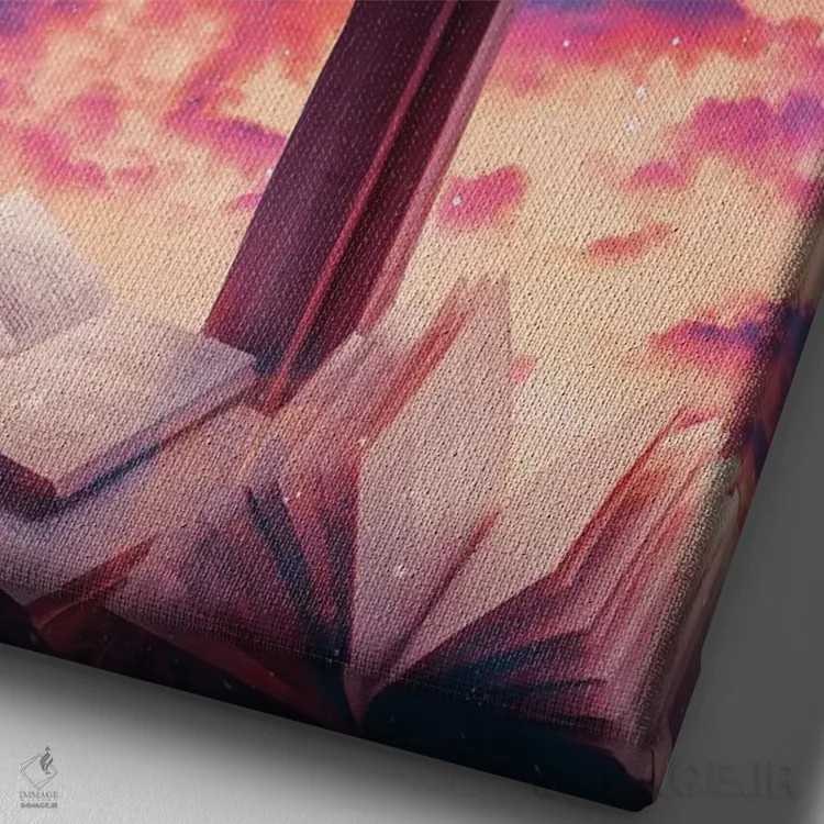 تابلو دکوراتیو رویاپرداز اثر ماریشا بکر - نمای نزدیک بافت بوم