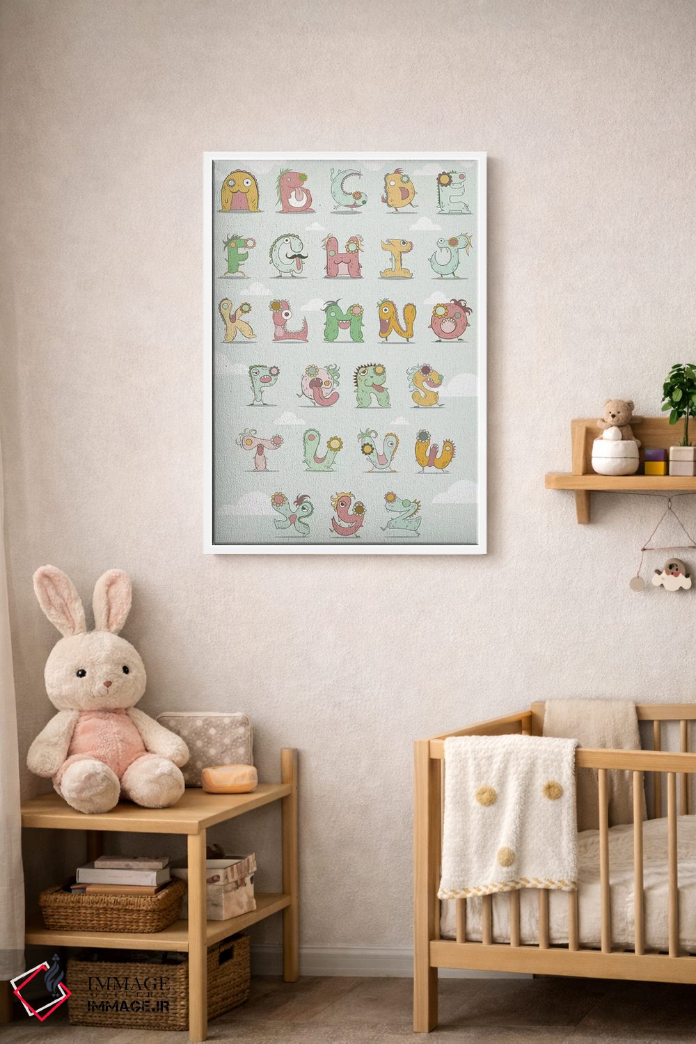 تابلو دکوراتیو جدول الفبا ۱ اثر فایو بای فایو کالکتیو - D3W