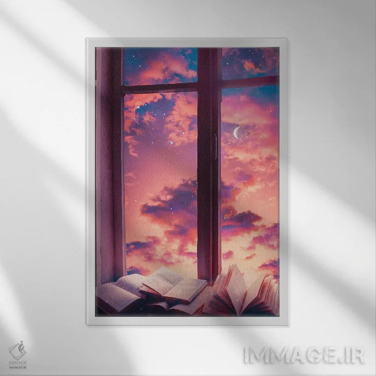 تابلو دکوراتیو رویاپرداز اثر ماریشا بکر - نمای قابدار سفید