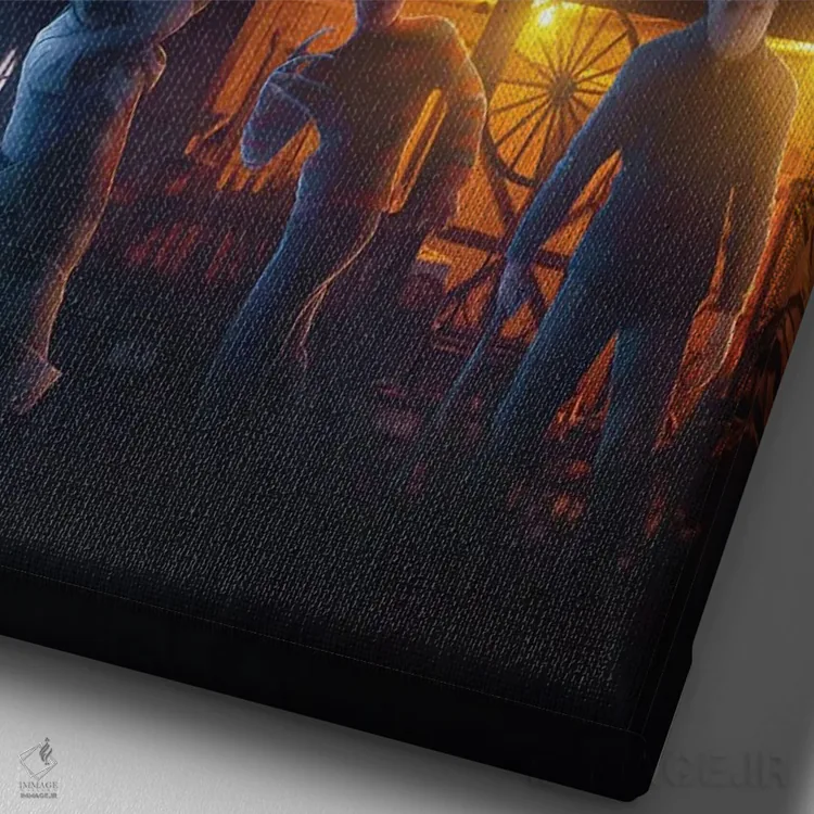 تابلو دکوراتیو طایفه وحشت اثر ماریشا بکر - نمای نزدیک بافت بوم