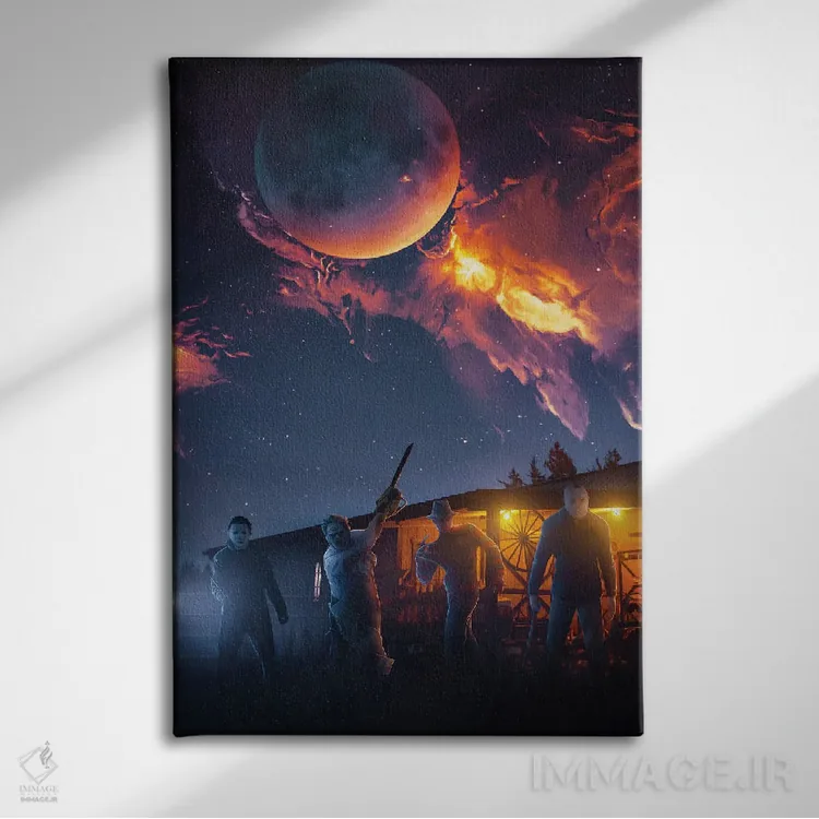 تابلو دکوراتیو طایفه وحشت اثر ماریشا بکر - نمای روبهرو روی دیوار